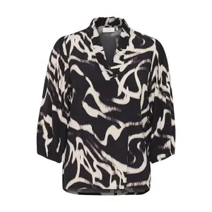 Blus för kvinnor KAFFE martha Frill image-0