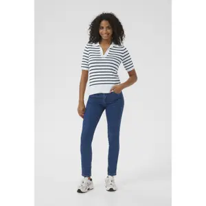Μπλούζα πόλο για γυναίκες KAFFE Lizza Stripe image-1