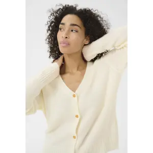 Women's V-neck cardigan KAFFE Iris image-5