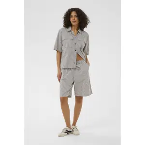 Striped shorts for women KAFFE Naya image-1