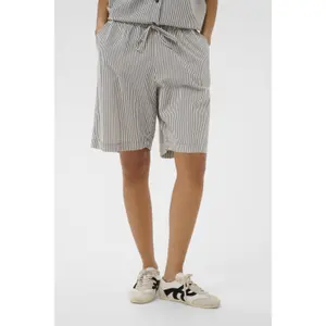 Striped shorts for women KAFFE Naya image-2