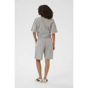 Striped shorts for women KAFFE Naya image-4