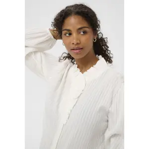 Women's Long Sleeve Ruffled Shirt KAFFE KASuma image-5
