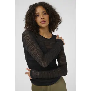 Women's long sleeve T-shirt KAFFE KANanna Lace image-3