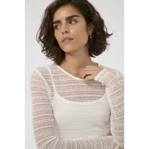 Women's long sleeve T-shirt KAFFE KANanna Lace image-5