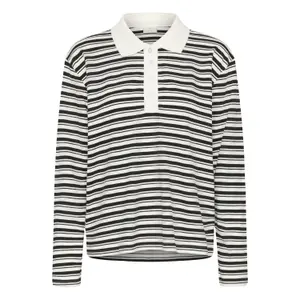 Women's long-sleeved polo shirt KAFFE KAMiala image-0