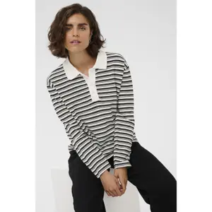 Women's long-sleeved polo shirt KAFFE KAMiala image-5