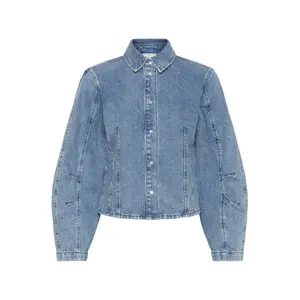 Women's Long Sleeve Denim Shirt KAFFE KAValis image-0