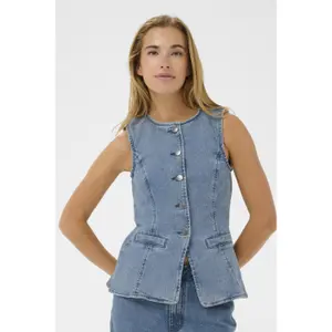 Women's Denim Gilet KAFFE KAVallis image-1