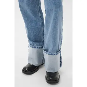 Women's Cuffed Straight Jeans KAFFE Vallis image-6
