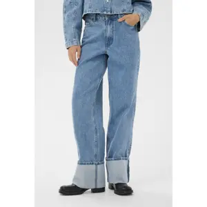 Women's Cuffed Straight Jeans KAFFE Vallis image-2