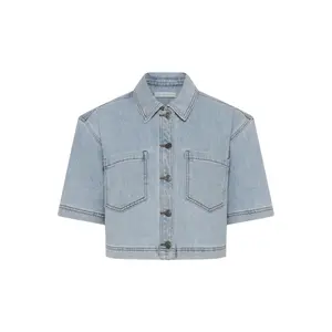 Korte mouwen spijkerblouse voor dames KAFFE Minna