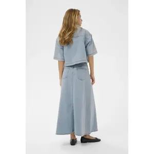 Korte mouwen spijkerblouse voor dames KAFFE Minna image-4