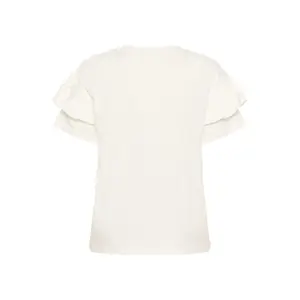 Women's T-shirt KAFFE Erin Flounce image-1