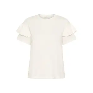 Women's T-shirt KAFFE Erin Flounce image-0