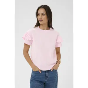 Γυναικείο T-shirt KAFFE Erin Flounce image-1