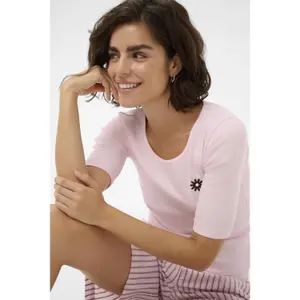 T-shirt with woman illustration KAFFE Carna image-5