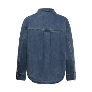 Women's Long Sleeve Denim Shirt KAFFE KACastelia image-3