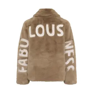 Women's faux fur jacket KAFFE Rosa image-1
