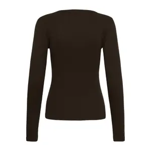 Women's long sleeve V-neck T-shirt KAFFE Liddy image-0