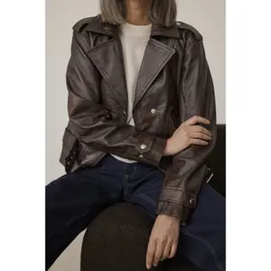Leather jacket woman KAFFE Rusta image-2