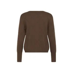 Women's long sleeve sweater KAFFE Lizza Argyle image-1