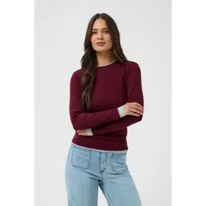 Women's long sleeve T-shirt KAFFE Yellina image-3