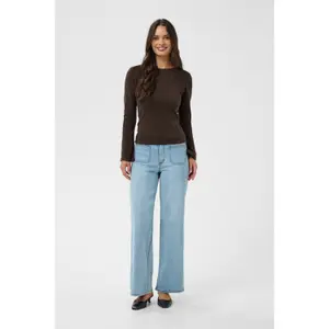 Flared Long Sleeve T-Shirt for Women KAFFE Jamilla image-4