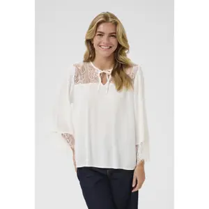 Long sleeve blouse for women KAFFE April Lace image-2