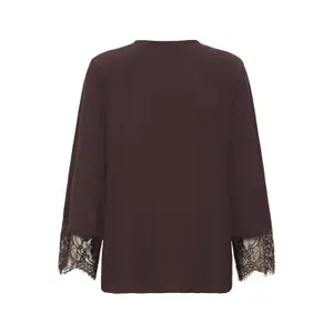 Long sleeve blouse for women KAFFE April Lace image-3