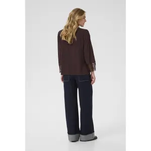 Long sleeve blouse for women KAFFE April Lace image-4