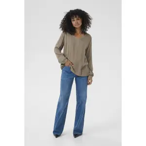 Long sleeve blouse for women KAFFE Amber image-1