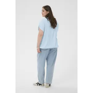 Women's short-sleeved blouse KAFFE Curve Ami Stanley image-4