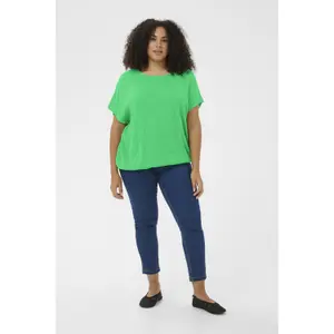 Women's short-sleeved blouse KAFFE Curve Ami Stanley image-1