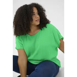 Women's short-sleeved blouse KAFFE Curve Ami Stanley image-5