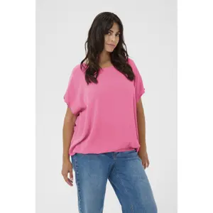 Women's short-sleeved blouse KAFFE Curve Ami Stanley image-1