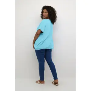 Women's short-sleeved blouse KAFFE Curve Ami Stanley image-4