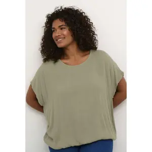 Women's short-sleeved blouse KAFFE Curve Ami Stanley image-3