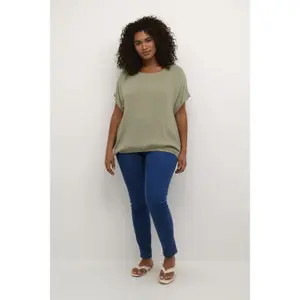 Women's short-sleeved blouse KAFFE Curve Ami Stanley image-2
