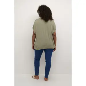 Women's short-sleeved blouse KAFFE Curve Ami Stanley image-5