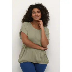 Women's short-sleeved blouse KAFFE Curve Ami Stanley image-1