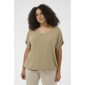 Women's short-sleeved blouse KAFFE Curve Ami Stanley image-1