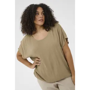 Women's short-sleeved blouse KAFFE Curve Ami Stanley image-2