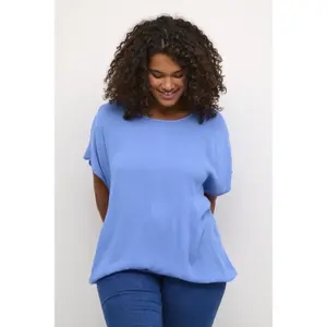 Women's short-sleeved blouse KAFFE Curve Ami Stanley image-1