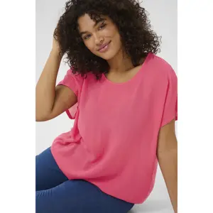 Women's short-sleeved blouse KAFFE Curve Ami Stanley image-5