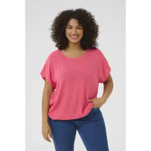 Women's short-sleeved blouse KAFFE Curve Ami Stanley image-1