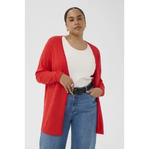 Women's cardigan KAFFE Curve Farsia image-1