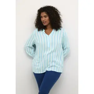 Long sleeve blouse for women KAFFE Curve Sida image-1