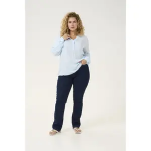 Long sleeve blouse for women KAFFE Curve Sida image-3