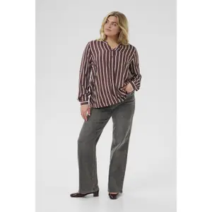 Long sleeve blouse for women KAFFE Curve Sida image-2